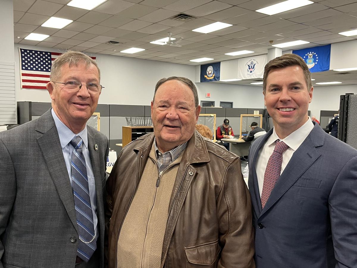 Among those at the grand opening of the Dale K. Graham Foundation's newest location in Norman was foundation board member and the Air Force's last Ace pilot, retired Colonel Chuck DeBellevue, Secretary of Veterans Affairs Ben Robinson and Sen. Adam Pugh, R-Edmond.