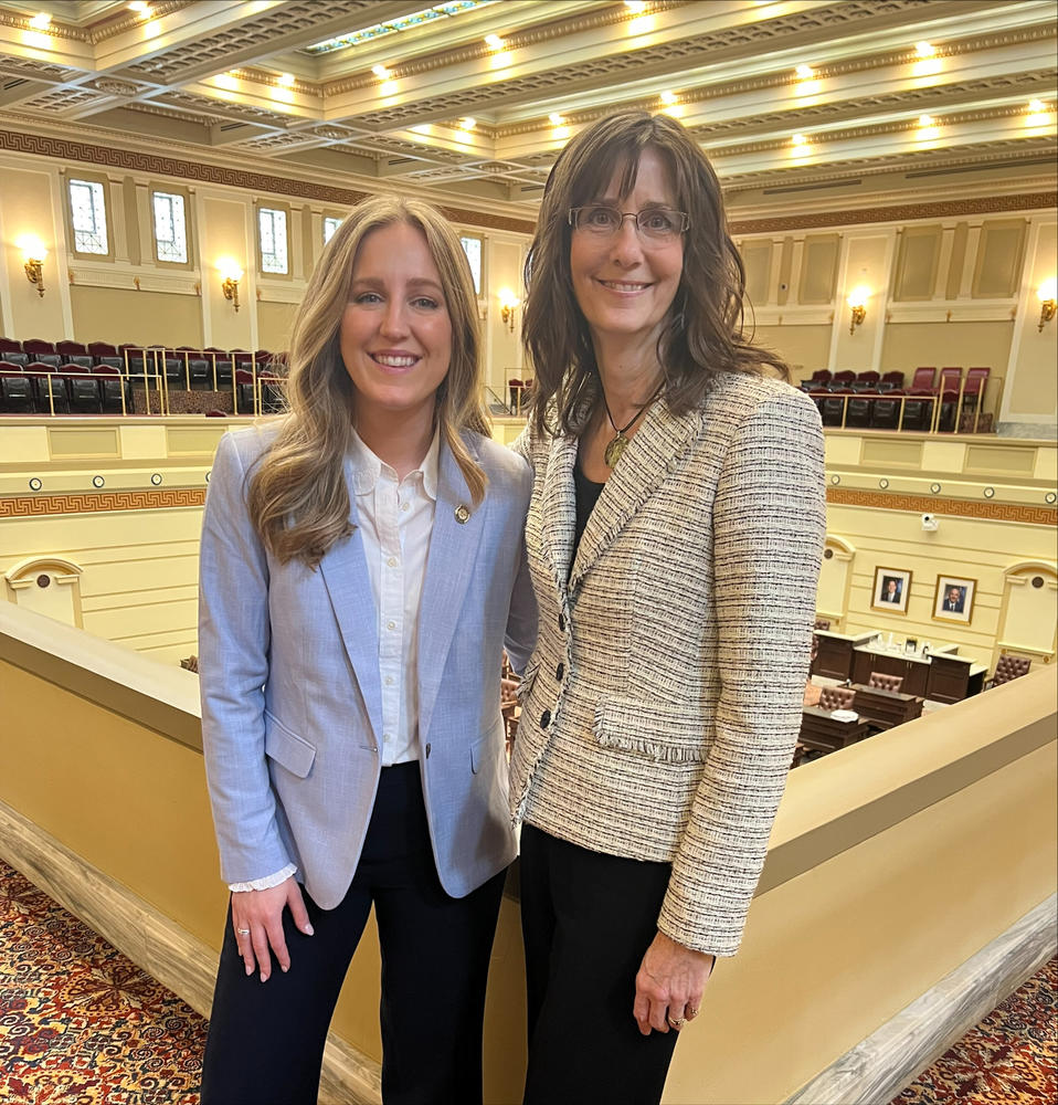Sen. Ally Seifried, R-Claremore, joins Julie Lackey, of Owasso, who serves as Director of the Oklahoma Inclusive Post Secondary Education Alliance. 
