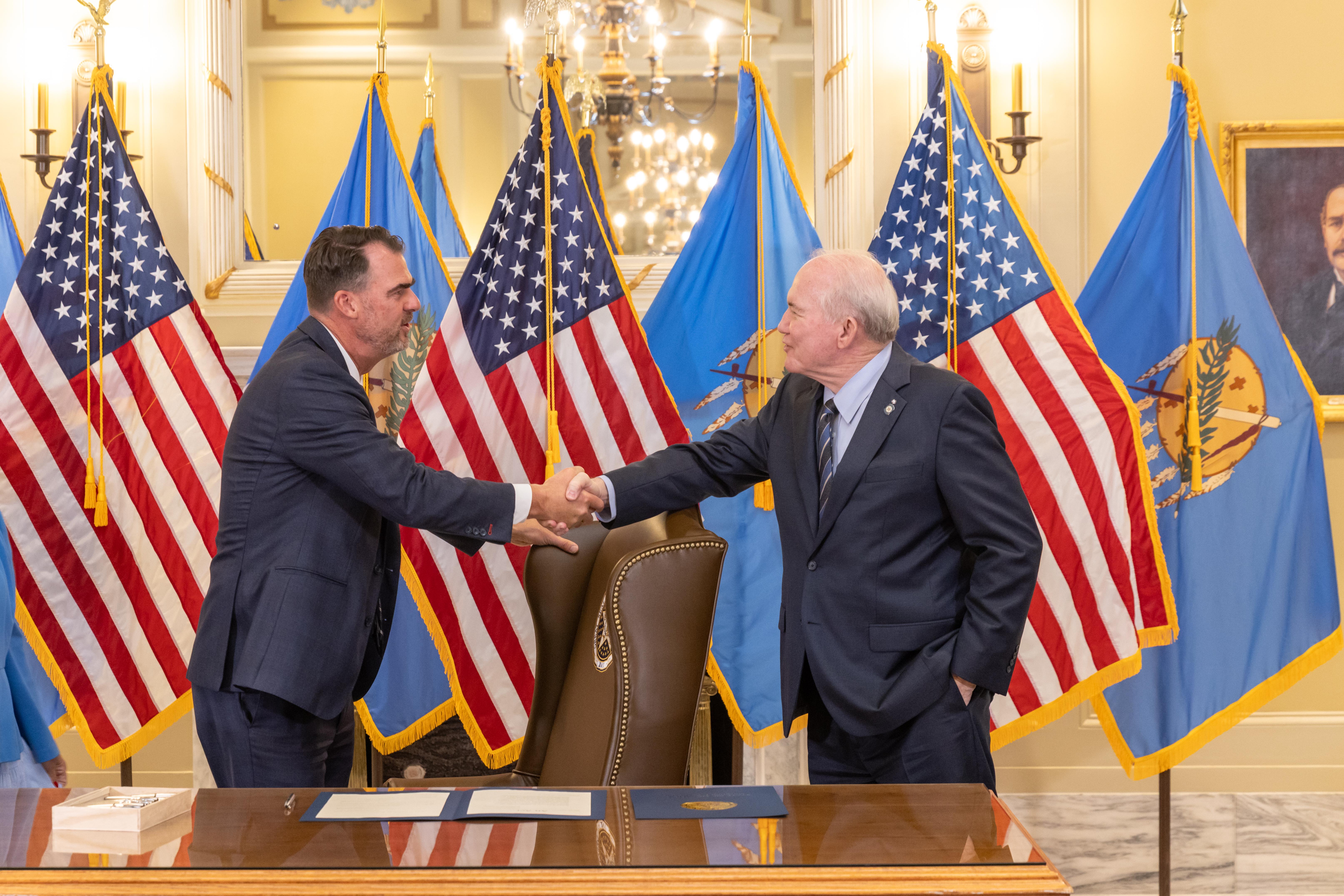 Governor Kevin Stitt ceremoniously signs SB701 Authored by Sen. John Haste, R-Broken Arrow