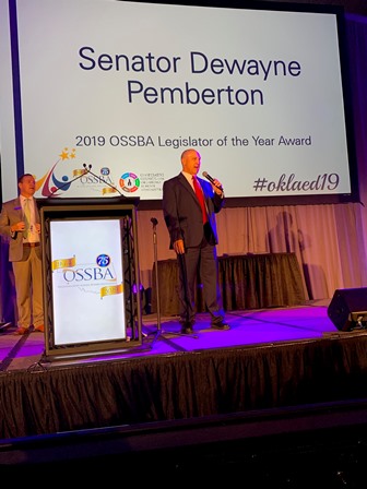 Sen Pemberton named Legislator of the Year by OSSBA.