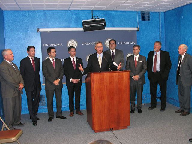 Senate Pro Tem Bingman introduces the seven new members of the Senate Republican Caucus.