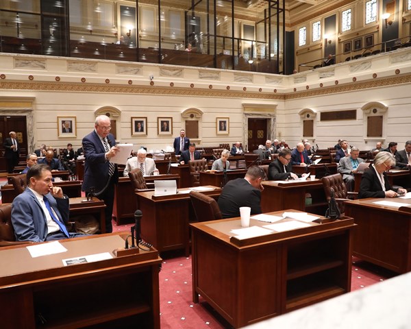 Sen Haste presents SB 446 on the Senate Floor Monday